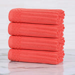 Superior Soho Ribbed Cotton Super Absorbent 4 Piece Hand Towel Set