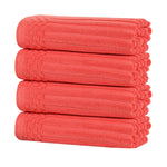 Superior Soho Ribbed Cotton Super Absorbent 4 Piece Hand Towel Set