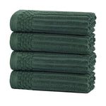 Superior Soho Ribbed Cotton Super Absorbent 4 Piece Hand Towel Set