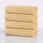 Superior Soho Ribbed Cotton Super Absorbent 4 Piece Hand Towel Set