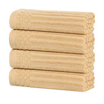 Superior Soho Ribbed Cotton Super Absorbent 4 Piece Hand Towel Set