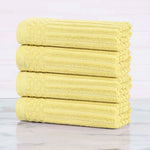 Superior Soho Ribbed Cotton Super Absorbent 4 Piece Hand Towel Set