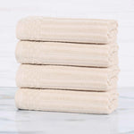 Superior Soho Ribbed Cotton Super Absorbent 4 Piece Hand Towel Set
