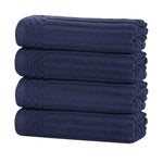 Superior Soho Ribbed Cotton Super Absorbent 4 Piece Hand Towel Set