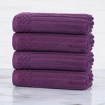 Superior Soho Ribbed Cotton Super Absorbent 4 Piece Hand Towel Set