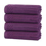 Superior Soho Ribbed Cotton Super Absorbent 4 Piece Hand Towel Set