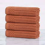 Superior Soho Ribbed Cotton Super Absorbent 4 Piece Hand Towel Set