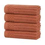 Superior Soho Ribbed Cotton Super Absorbent 4 Piece Hand Towel Set