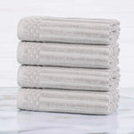 Superior Soho Ribbed Cotton Super Absorbent 4 Piece Hand Towel Set
