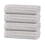 Superior Soho Ribbed Cotton Super Absorbent 4 Piece Hand Towel Set