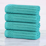 Superior Soho Ribbed Cotton Super Absorbent 4 Piece Hand Towel Set