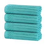 Superior Soho Ribbed Cotton Super Absorbent 4 Piece Hand Towel Set