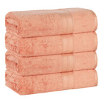 Rayon from Bamboo Cotton Blend Bath Towel Set of 4