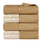 Lodi Cotton 4-Piece Bath Towel Set – Absorbent Mid-Weight Solids & Patterns