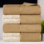 Lodi Cotton 4-Piece Bath Towel Set – Absorbent Mid-Weight Solids & Patterns