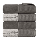 Lodi Cotton 4-Piece Bath Towel Set – Absorbent Mid-Weight Solids & Patterns