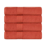 Eco-Friendly Ring-Spun Cotton 4-Piece Bath Towel Set