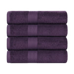 Eco-Friendly Ring-Spun Cotton 4-Piece Bath Towel Set