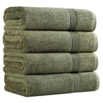 Egyptian Cotton Plush Absorbent Luxury Bath Towel Set of 4