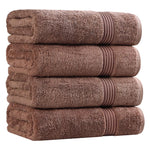 Egyptian Cotton Plush Absorbent Luxury Bath Towel Set of 4