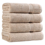 Egyptian Cotton Plush Absorbent Luxury Bath Towel Set of 4