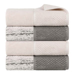 Lodi Cotton 4-Piece Bath Towel Set – Absorbent Mid-Weight Solids & Patterns