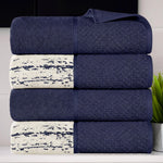 Lodi Cotton 4-Piece Bath Towel Set – Absorbent Mid-Weight Solids & Patterns