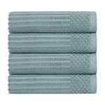 Ribbed Cotton Absorbent Bath Towel Set of 4
