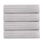 Ribbed Cotton Absorbent Bath Towel Set of 4
