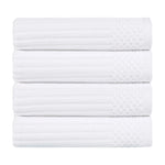 Ribbed Cotton Absorbent Bath Towel Set of 4