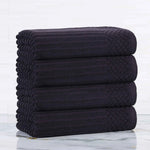 Ribbed Cotton Absorbent Bath Towel Set of 4