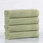 Ribbed Cotton Absorbent Bath Towel Set of 4