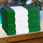 Cabana Stripe Oversized Cotton Beach Towel Sets