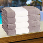 Cabana Stripe Oversized Cotton Beach Towel Sets