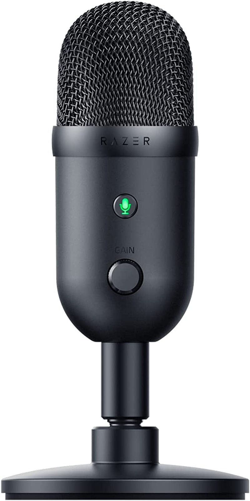 Seiren V2 X USB Condenser Microphone for Streaming and Gaming on PC: Supercardioid Pickup Pattern - Integrated Digital Limiter - Mic Monitoring and Gain Control - Built-In Shock Absorber