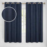 100 % Blackout Curtains Grommet Machine Washable 2 Panels