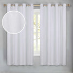 100 % Blackout Curtains Grommet Machine Washable 2 Panels