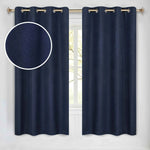 100 % Blackout Window Curtains Grommet Washable Set of 2
