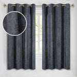 Superior Noor Semi-Blackout Chenille Machine Washable Grommet Curtains, Set of 2 Panels