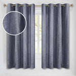 Superior Noor Semi-Blackout Chenille Machine Washable Grommet Curtains, Set of 2 Panels