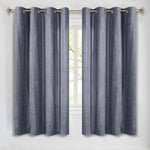 Superior Noor Semi-Blackout Chenille Machine Washable Grommet Curtains, Set of 2 Panels