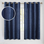 Superior Noor Semi-Blackout Chenille Machine Washable Grommet Curtains, Set of 2 Panels