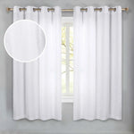 Superior Noor Semi-Blackout Chenille Machine Washable Grommet Curtains, Set of 2 Panels