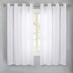 Superior Noor Semi-Blackout Chenille Machine Washable Grommet Curtains, Set of 2 Panels
