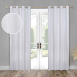 100 % Blackout Curtains Grommet Machine Washable 2 Panels