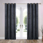 Superior Noor Semi-Blackout Chenille Machine Washable Grommet Curtains, Set of 2 Panels
