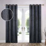 Superior Noor Semi-Blackout Chenille Machine Washable Grommet Curtains, Set of 2 Panels