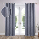 Superior Noor Semi-Blackout Chenille Machine Washable Grommet Curtains, Set of 2 Panels