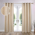 Superior Noor Semi-Blackout Chenille Machine Washable Grommet Curtains, Set of 2 Panels