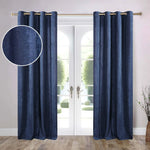 Superior Noor Semi-Blackout Chenille Machine Washable Grommet Curtains, Set of 2 Panels